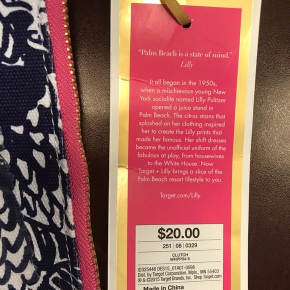 Lilly Pulitzer Navy Clutch - Picture 5 of 7